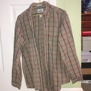 Casual large button up by Van Heusen brown vintage